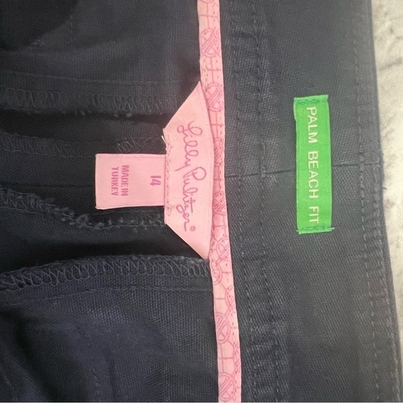 Lily Pulitzer Palm Beach Fit women’s 14 navy pants trousers full length - Picture 5 of 8